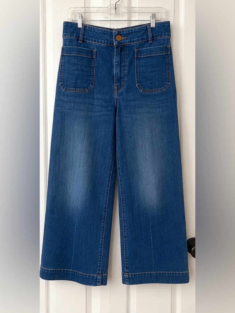 Anthropologie Maeve The Colette High-Rise Wide-Leg Cropped Jeans Size 29